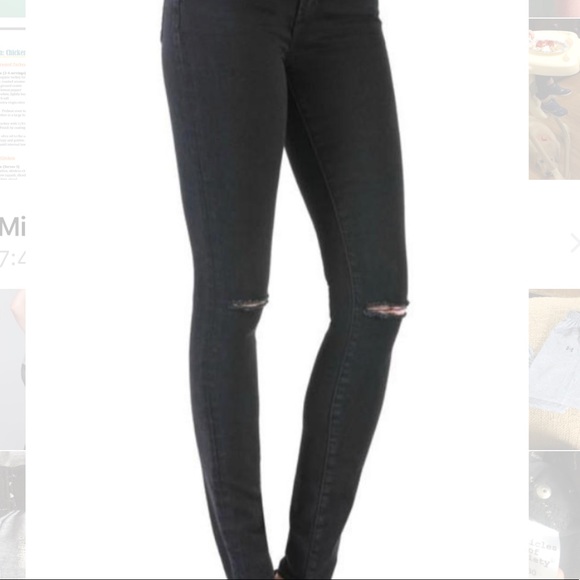 Black distressed jeans - Picture 1 of 4